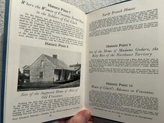 Vtg. Book Tourist Guide To Historic Vincennes IN 40 Pages Illustrated 1947 W/Map