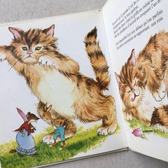 French Vintage Picture Book Jean de La Fontaine Fables 22cm Hardcover 24p
