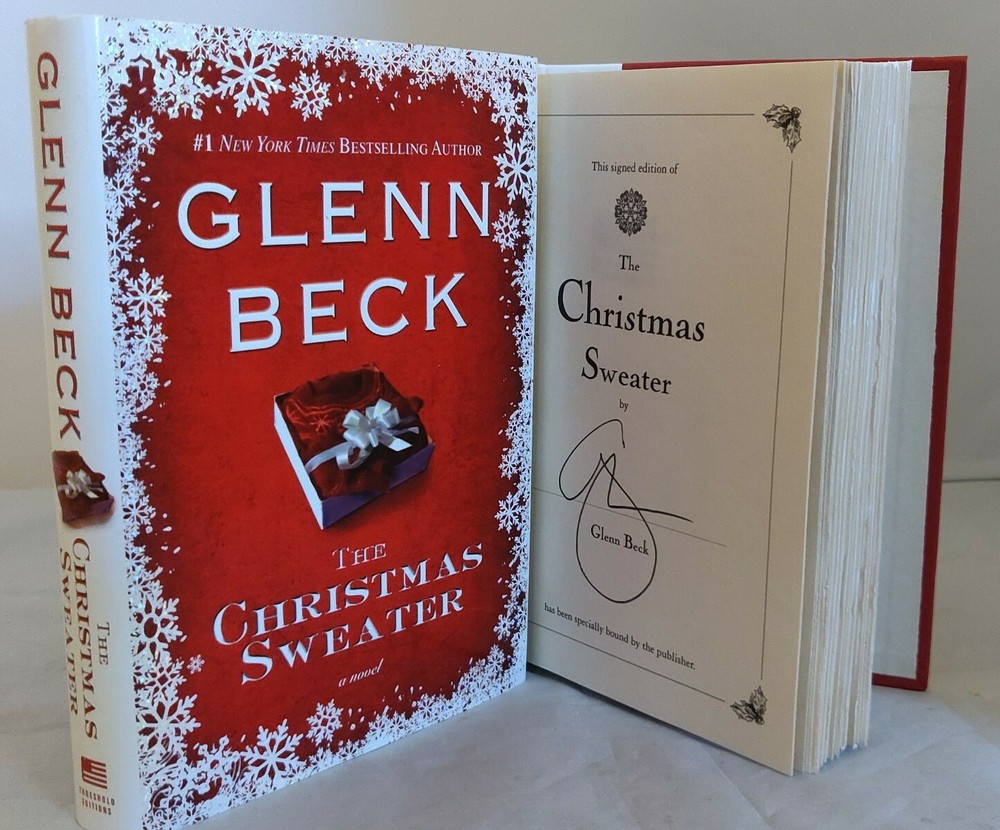 The Christmas Sweater By Glenn Beck SIGNED Autograph Hardcover Book