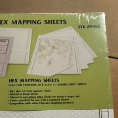 Hex Mapping Sheets (Pad of 50, double-sided, 0.2 inch hexes) Chessex 9302