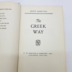 Vintage Greek History Book – Greek Way by Edith Hamilton 1942 Ancient Greece