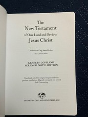 Kenneth Copeland Personal Notes Edition New Testament-KJV