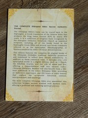 BK: COMPLETE ETHIOPIAN BIBLE: 1300 Books (including 88 Missing Apocrypha Books)
