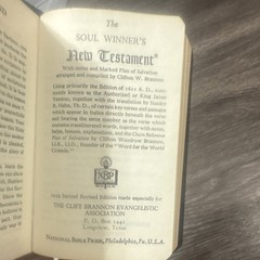 National Bible Press Soul Winner’s New Testament 2nd Revised Ed HC 1959