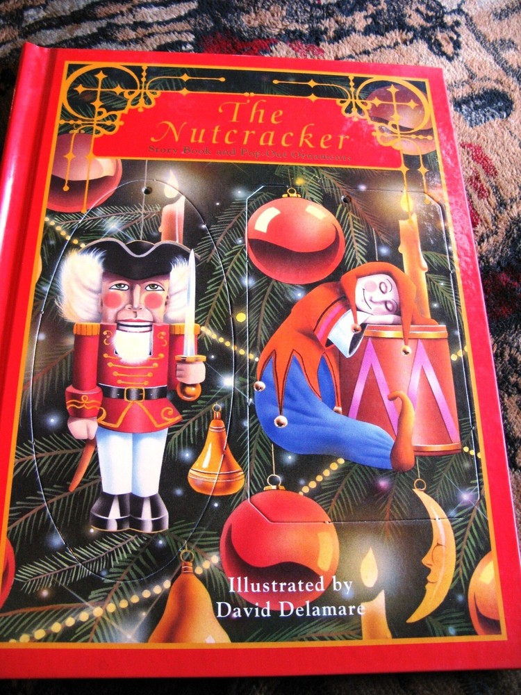 NEW The Nutcracker Christmas Story Book & 5 Pop Out Ornaments HardCover 44 Pages