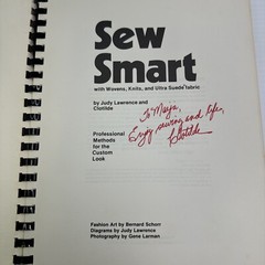 Sew Smart Signed! Clotilde Joy Lawrence 1983 Wovens Knits Ultra Suede Fabrics