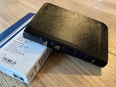 Vtg World Pocket New Testament Psalms Bible KJV Genuine Bonded Leather M89 NEW
