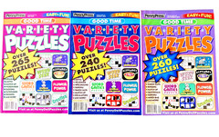 NEW Lot 3 Penny Press Dell Easy & Fun Variety Puzzles Books 240 + Each!