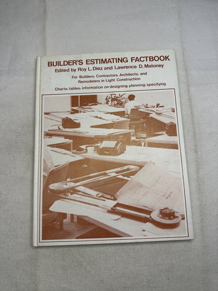 Builder’s Estimating Factbook Diez Maloney 1974 Construction Cahners