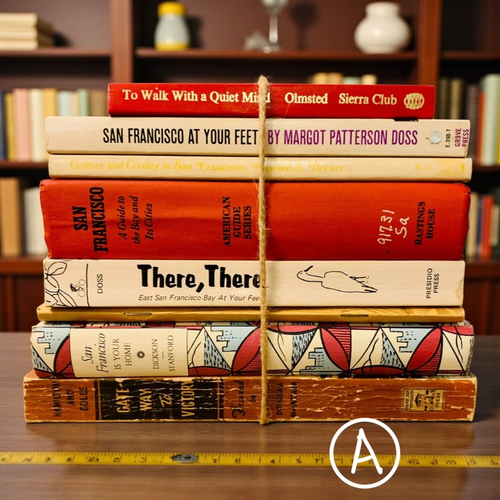 Vintage SAN FRANCISCO Books Home Decor Bay Area California Vintage Book Lot