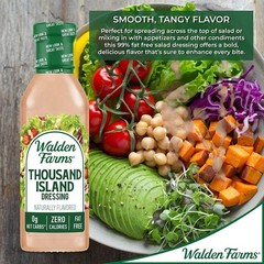 Zero-Calorie, Gluten-Free Thousand Island Dressing – 12 oz for Healthy Eating