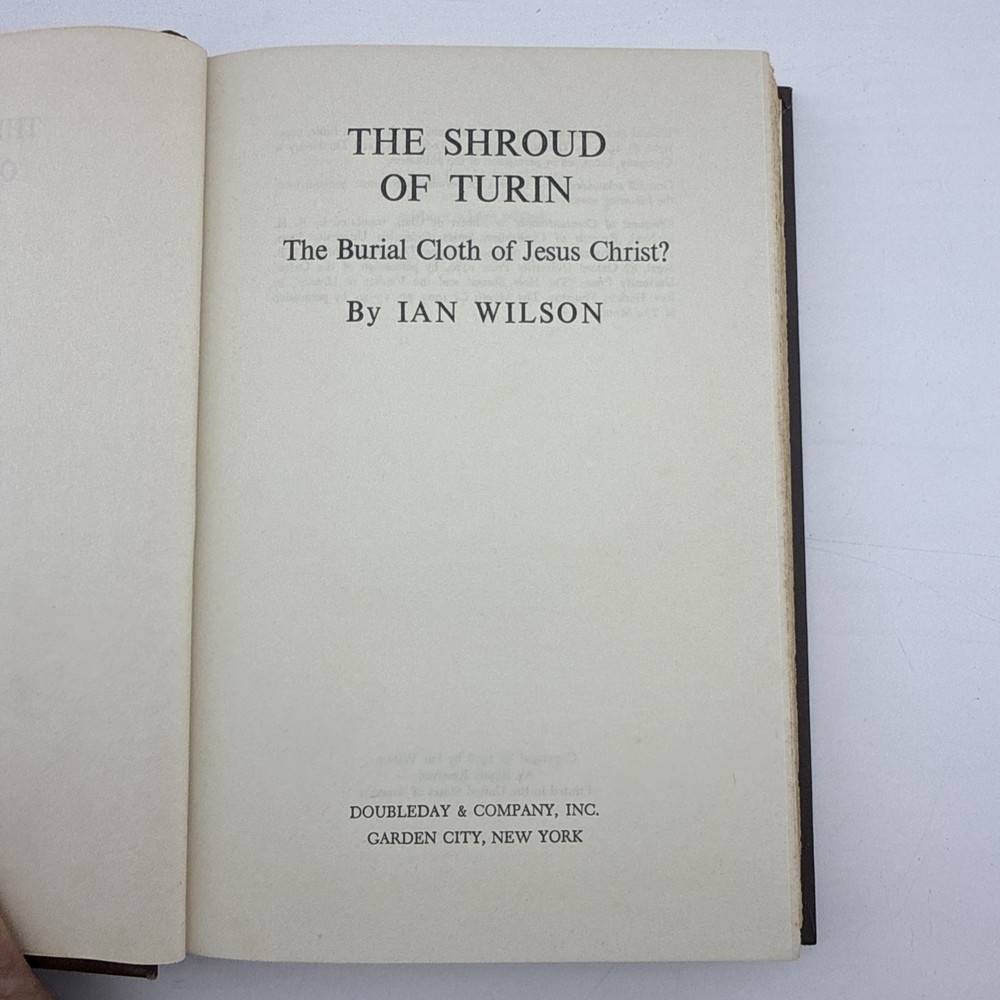 Ian Graham Wilson The Turin Shroud Hardback Book 1978