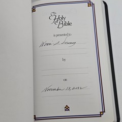 1996 NIV Thinline Bible Zondervan Black Premium Bonded Leather