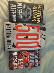 Matthew Quirk Book Lot Of 3 Night Agent PB, The 500 HB, Red Warning PB