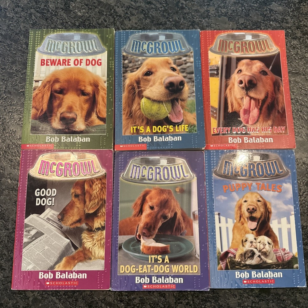 Complete Set Of Series Lot 6 McGrowl books by Bob Balaban Dog Themed Kids About