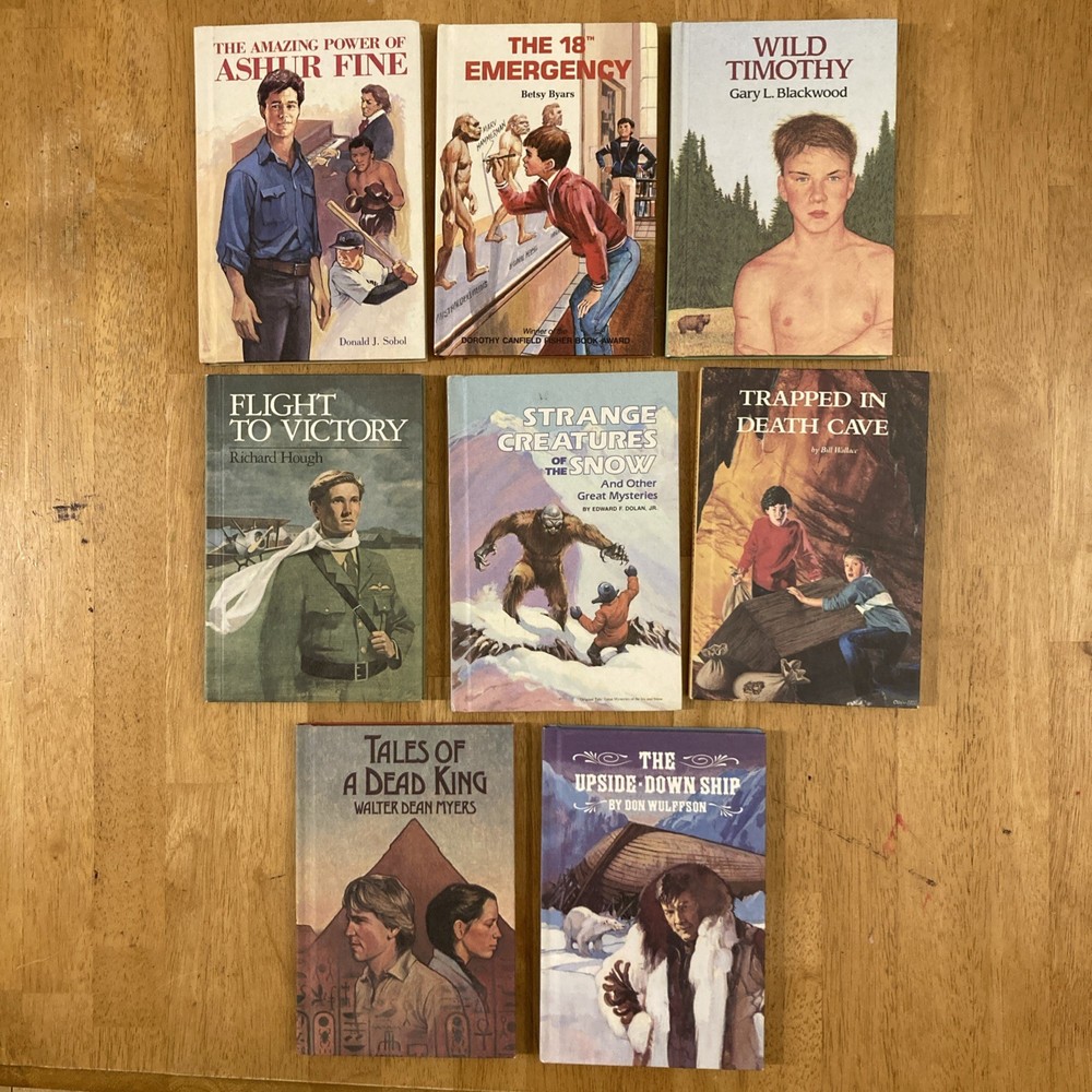 Lot of 8 Weekly Reader Just for Boys Books Vintage 1980s-Hardcovers