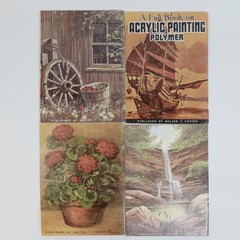 Vintage Walter T. Foster Art Books Acrylic Painting Color Instruction Lot 4