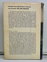 The Last Parallel: Marine’s War Journal (Korea) – Russ, First Edition. Good/VG