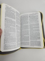 Zips Bible NLT (Canvas, Charcoal/Yellow) by Tyndale