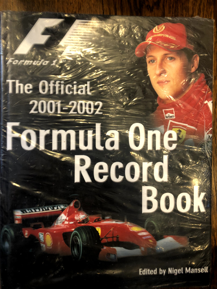 THE OFFICIAL 2001-2002 FORMULA ONE RECORD BOOK NIGEL MANSELL 672 HARDBOUND PAGES