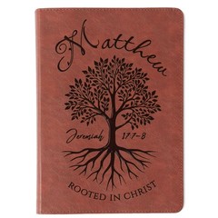 Personalized ESV Men’s Study Bible, Rooted in Christ Tree Design, Name Engraved
