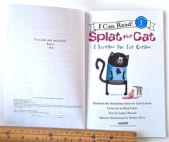 2 Book Lot – Splat the Cat I Can Read Level 1 – Children’s Books – Larger Print