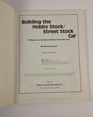 Building the Hobby Stock Street Stock Car by Bob Emmons Paperback 1979