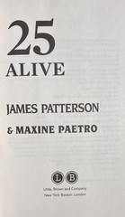 25 ALIVE by James Patterson & Maxine Paetro (2025, Hardcover) 1st/1st