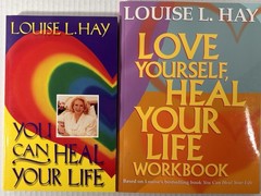Lot 2 Louise Hay Books You Can Heal Your Life & Workbook Self Help Yourself two