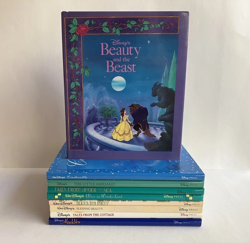 Lot 9 Disney Press Story Books HC/DJ First Editions Cinderella, Little Mermaid