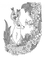 Deer best Coloring Book for Adults and Teens 108 Pages 8.5 x 11 for All Ages