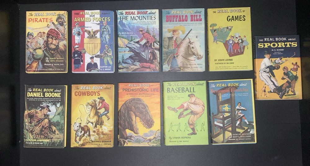 Vintage 1950s “The Real Book About…” Nonfiction Children’s Books Lot of 11