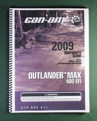 2009 Can-Am Outlander MAX 400 EFI Owner’s Manual: 156 Pages & Protective Covers!