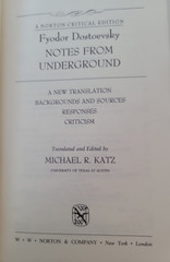 Notes from Underground (1989) by Fyodor Dostoevsky (Norton Critical Ed., Tr Pbk)