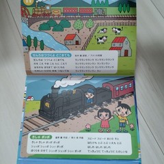 MIKI HOUSE Train Sound Book Kids Toy Voice Button Game Blue 22cm Used