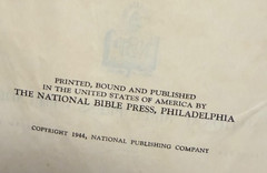 Vintage King James Bible Hardcover 1944 National Bible Press