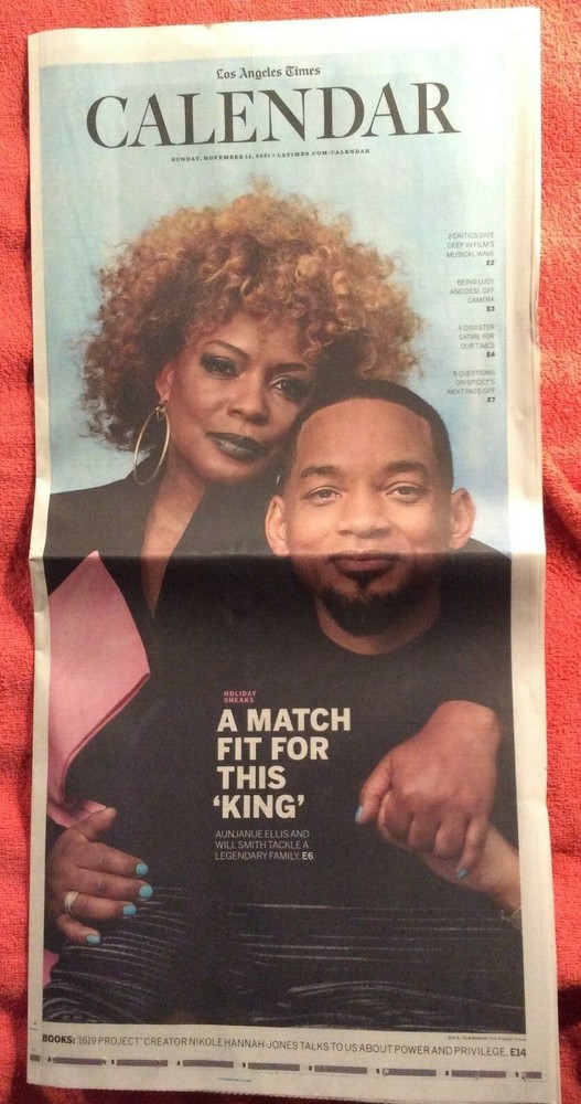LA TIMES CALENDAR NOVEMBER 14 2021 WILL SMITH AUNJANUE ELLIS LUCY AND DESI