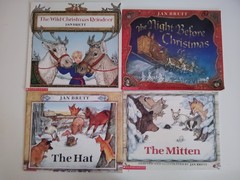 Lot of 15 Jan Brett & more kids picture story books The Hat Mitten Christmas etc