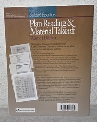 Builders Essentials Plan Reading & Material Takeoff Wayne DelPico PB Book 1994