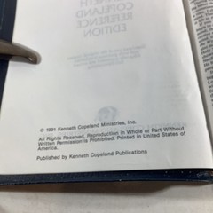 Holy Bible Kenneth Copeland Reference Edition KJV Genuine Leather 1991 VG
