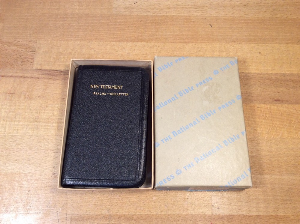 New Testament and Psalms, National Bible Press, Red Letter, 1941, Box