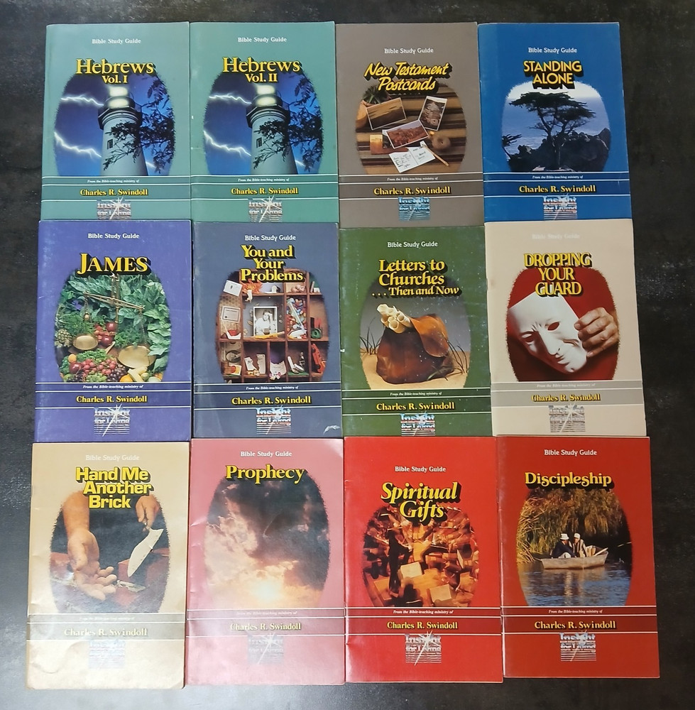 Charles R. Swindoll Pamphlet Lot of 12 Bible Study Guides 1980-1983