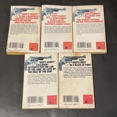 5 Vintage Warner Paperback Books DIRTY HARRY First Printing 4 5 6 7 8 As Is Lot