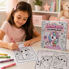 DIGITAL CONTEN – Unicorn Coloring Book: For Kids Ages 4-8 PRINTABLE