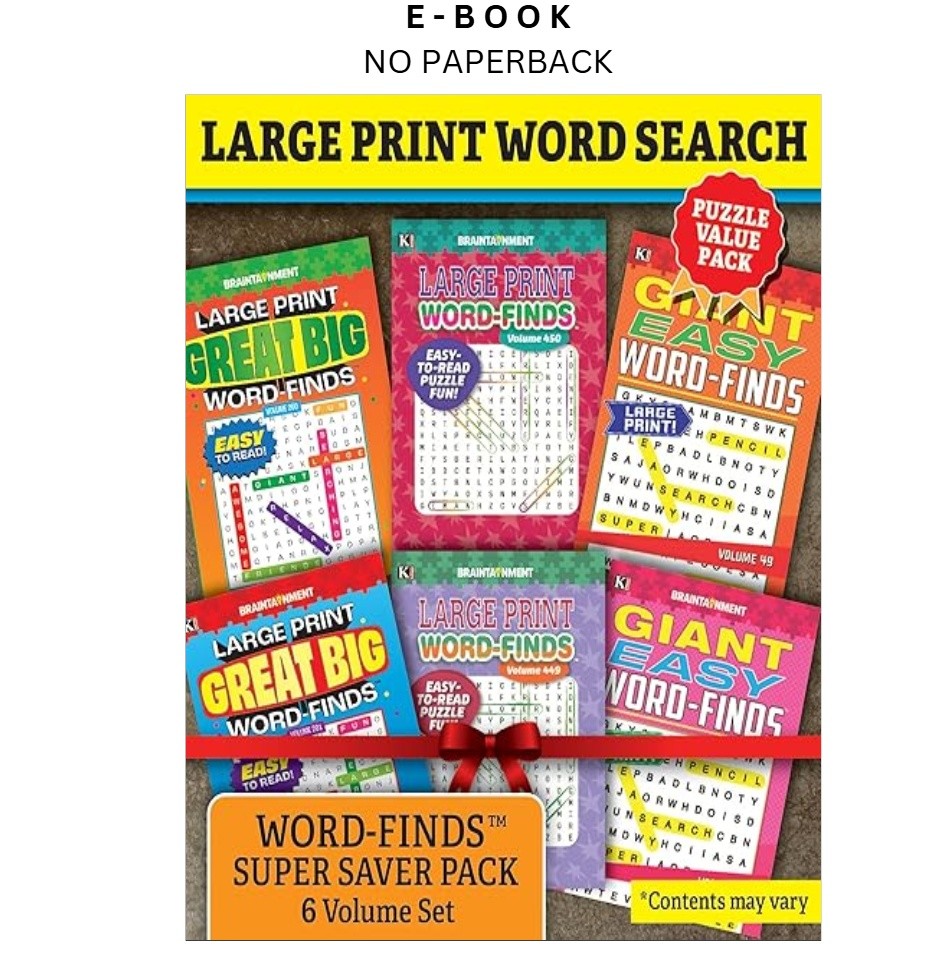 KAPPA Super Saver LARGE PRINT Word Search Puzzle Pack -, Kappa Books Publishers