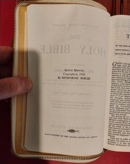 Holy Bible, KJV, Memorial Edition, Concordance, Illustrated, Red Letter (1958)