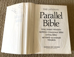The Layman’s Parallel Bible KJV, MLB, TLB, RSV 1973 Zondervan Hardcover