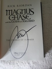 LOT OF THREE MAGNUS CHASE: RICK RIORDAN; FIRST/SIGNED: G