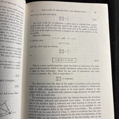 OPTICS By Francis Weston Sears 1949 HC Principles of Physics Addison Wesley B86