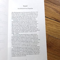 Sara De Bondt & Fraser Muggeridge—THE FORM OF THE BOOK BOOK—2009—Occasional—UK